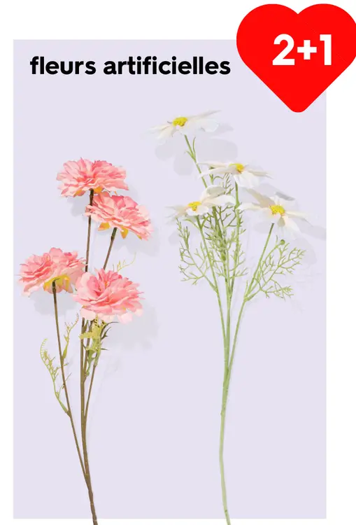 Offre: fleurs artificielles