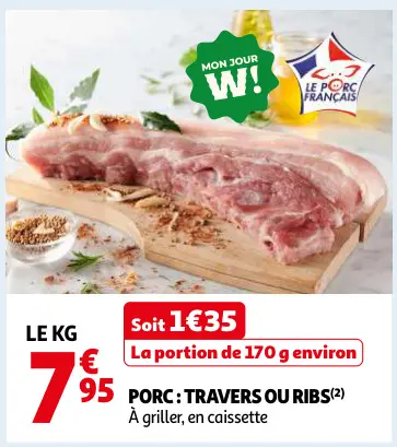 Offre: Porc: travers ou ribs