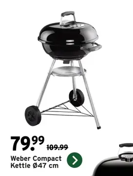 Aanbieding: Weber Compact Kettle Ø47 cm