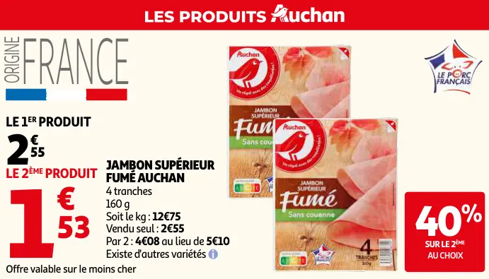 Promotie: Jambon supérieur fumé