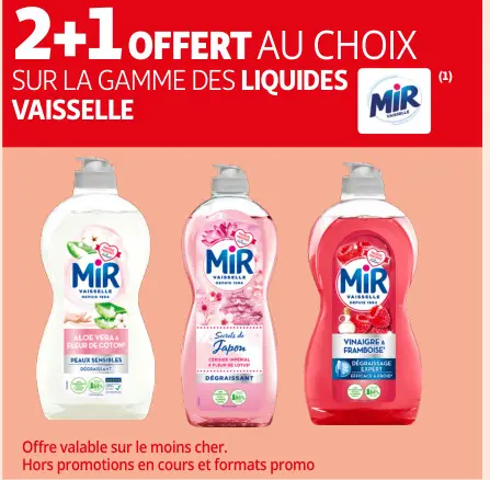 Offre: Liquides vaisselle