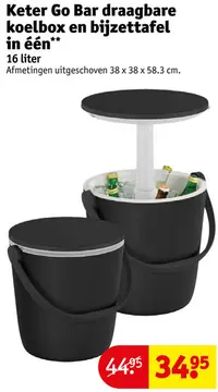 Aanbieding: Keter Go Bar draagbare koelbox en bijzettafel