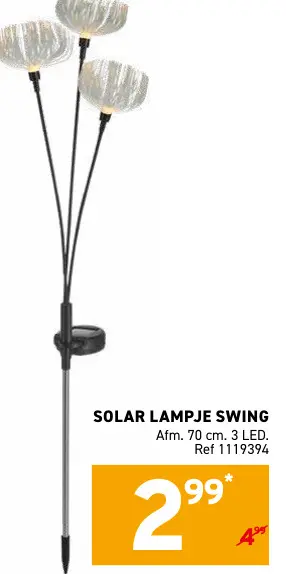 Promotie: Solar lampje swing