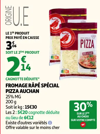 Offre: Fromage râpé spécial pizza