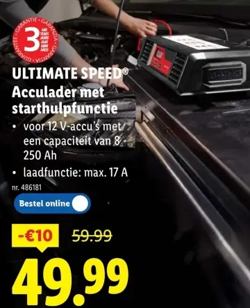 Promotie: Acculader met starthulpfunctie