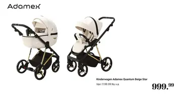 Aanbieding: Kinderwagen Adamex Quantum Beige Star