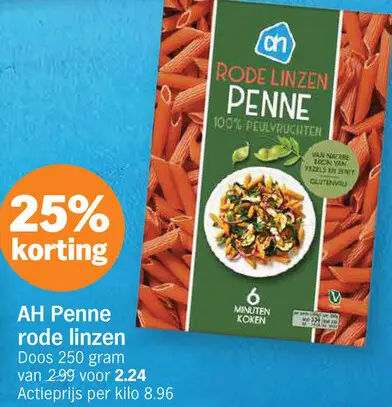 Promotie: Penne rode linzen