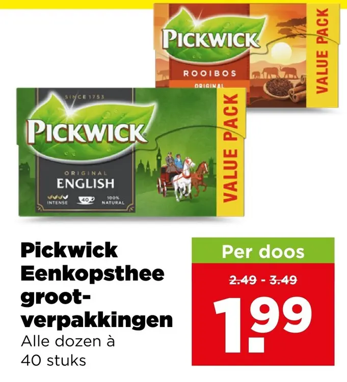Aanbieding: Eenkopsthee grootverpakkingen