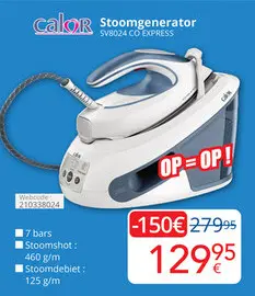 Promotie: Stoomgenerator SV8024 CO EXPRESS