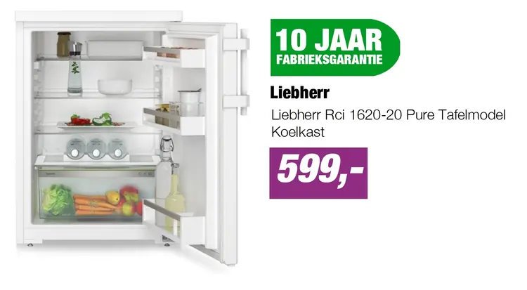 Aanbieding: Liebherr Rci 1620-20 Pure Tafelmodel Koelkast
