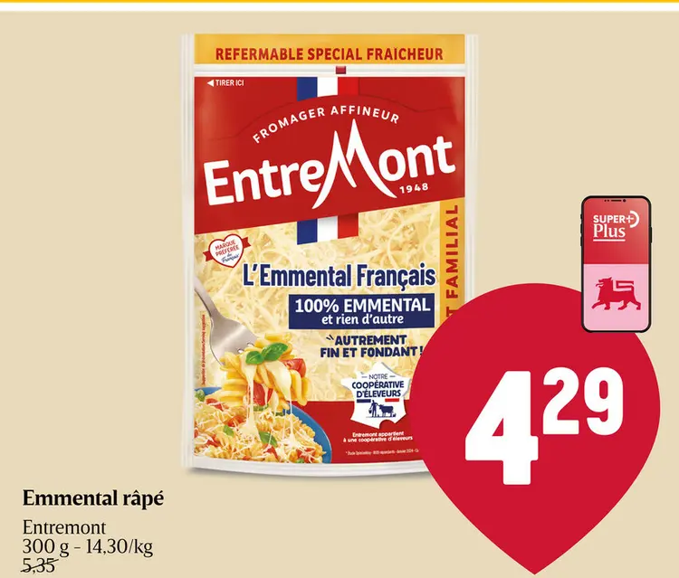 Offre: Emmental râpé