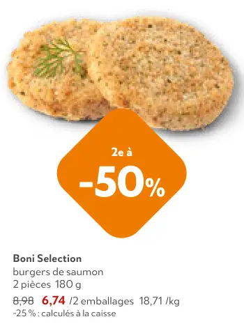 Offre: burgers de saumon