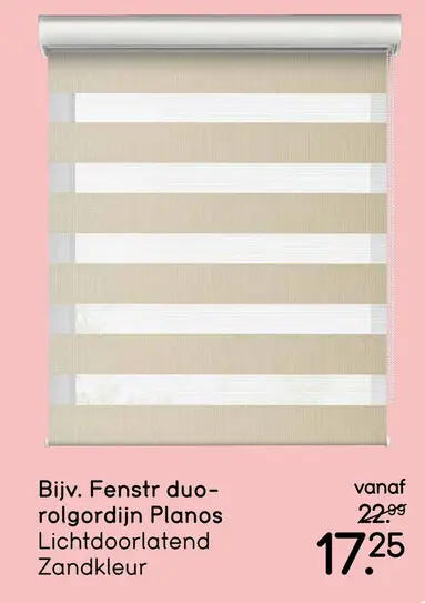 Aanbieding: Fenstr duo-rolgordijn Planos Lichtdoorlatend 