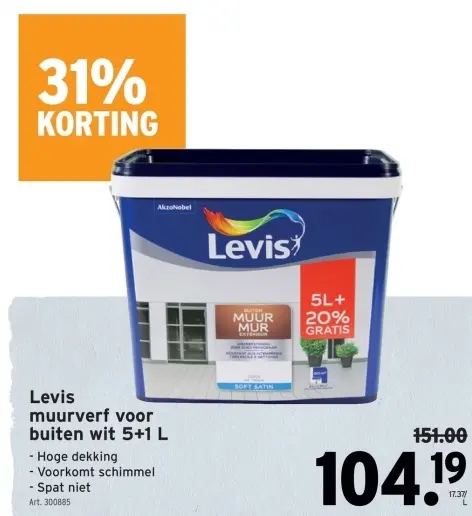 Promotie: muurverf voor buiten wit