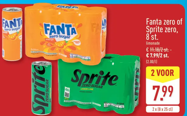 Promotie: Fanta zero of Sprite zero