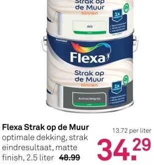Aanbieding: Flexa Strak op de Muur