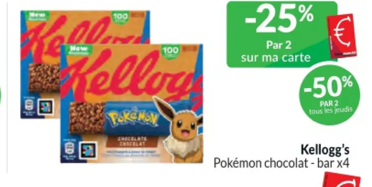 Offre: Pokémon chocolat - bar