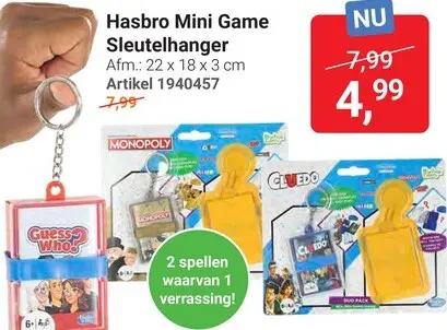 Aanbieding: Mini Game Sleutelhanger