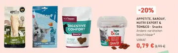Aanbieding: APPETITE, BAROUF, NUTRI EXPERT & TOM&CO - Sna