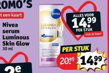 Aanbieding: Nivea serum Luminous Skin Glow