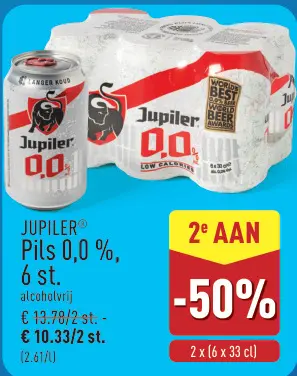 Promotie: Jupiler Pils 0,0 %