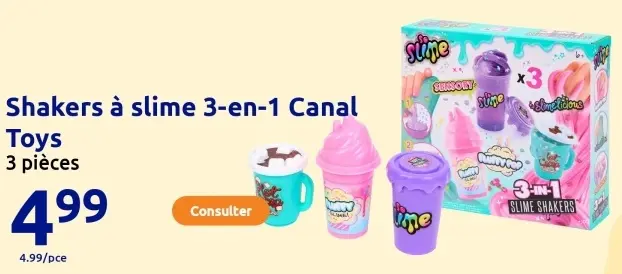 Offre: Shakers à slime 3-en-1 Canal Toys 