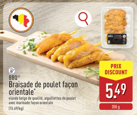 Offre: Braisade de poulet façon orientale