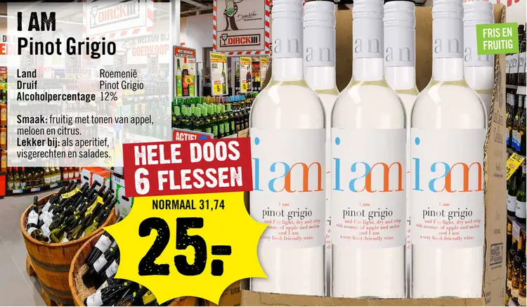 Aanbieding: I Am Pinot Grigio 75 cl