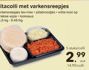 Aanbieding: itacolli met varkensreepjes