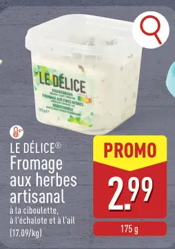 Offre: LE DÉLICE® Fromage aux herbes artisanal