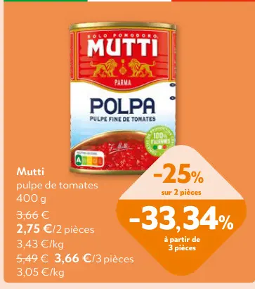 Offre: pulpe de tomates