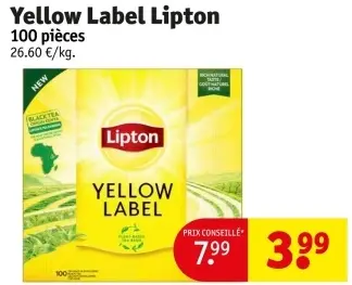 Offre: Yellow Label Lipton