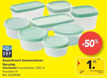 Aanbieding: Assortiment bewaardozen Vacutop