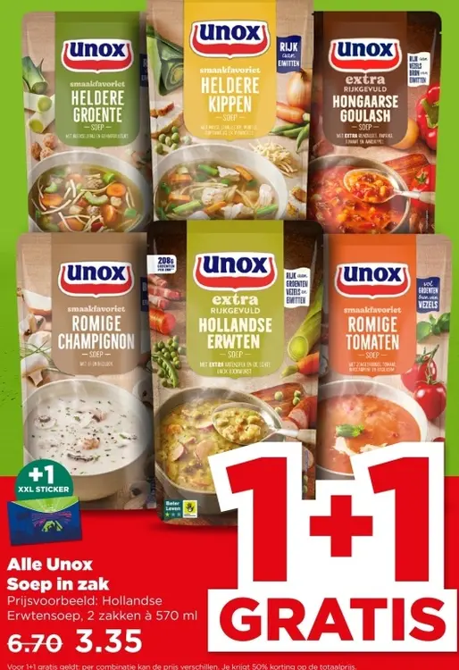 Aanbieding: Unox Soep in zak