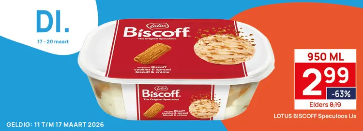 Aanbieding: Biscoff Speculoos IJs