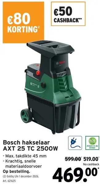 Promotie: Bosch hakselaar AXT 25 TC 2500W