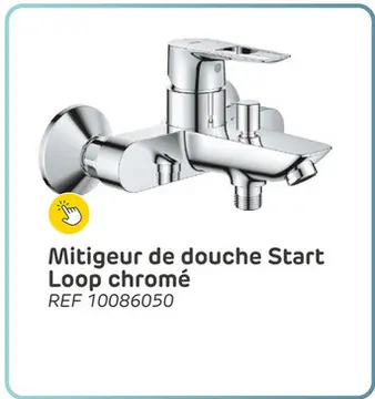 Offre: Mitigeur monocommande de bain grohe start loop levier en métal