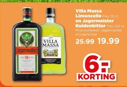 Aanbieding: Villa Massa Limoncello en Jagermeister Kuidenbitter