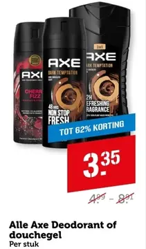 Aanbieding: Alle Axe Deodorant of douchegel