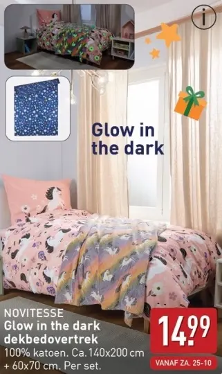 Aanbieding: Glow in the dark dekbedovertrek