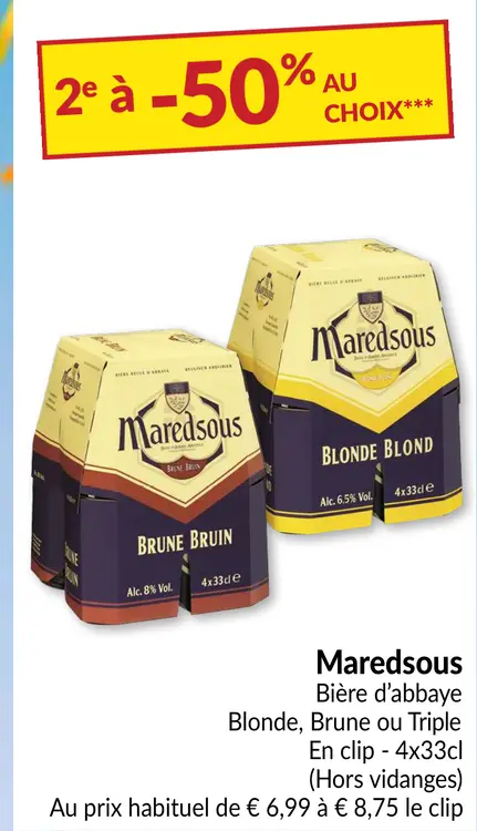Offre: Bière d'abbaye Blonde, Brune ou Triple