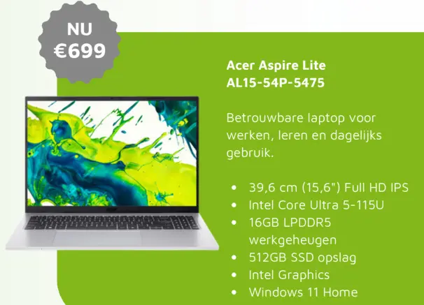 Aanbieding: Acer Aspire Lite AL15-54P-5475