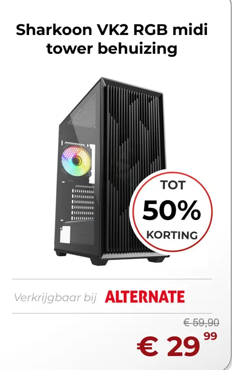 Aanbieding: VK2 RGB midi tower behuizing