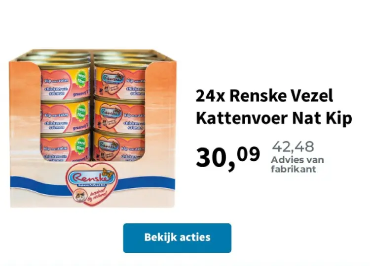 Aanbieding: Renske Vezel Kattenvoer Nat Kip