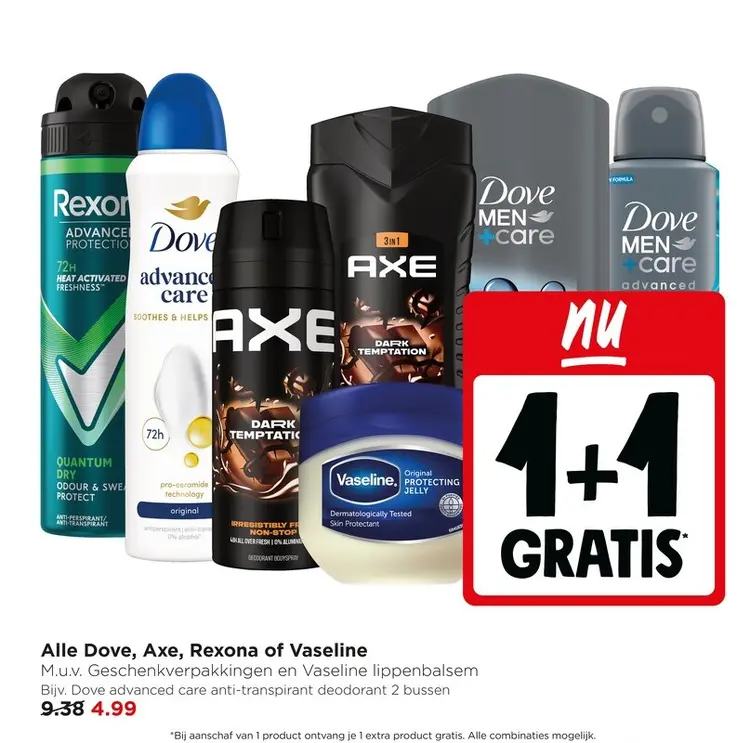 Aanbieding: Alle Dove, Axe, Rexona of Vaseline