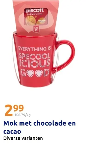Promotie: Mok met chocolade en cacao