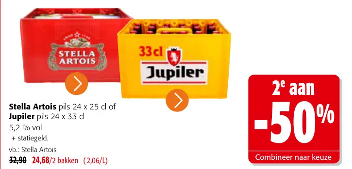 Promotie: Stella Artois pils of Jupiler pils