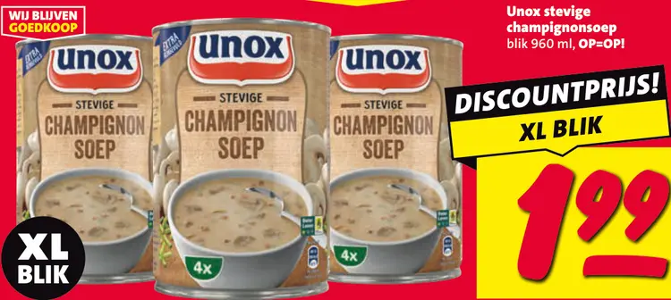 Aanbieding: Stevige champignonsoep