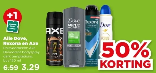 Aanbieding: Alle Dove, Rexona en Axe