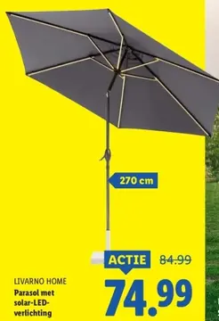 Aanbieding: Parasol met solar-LED-verlichting